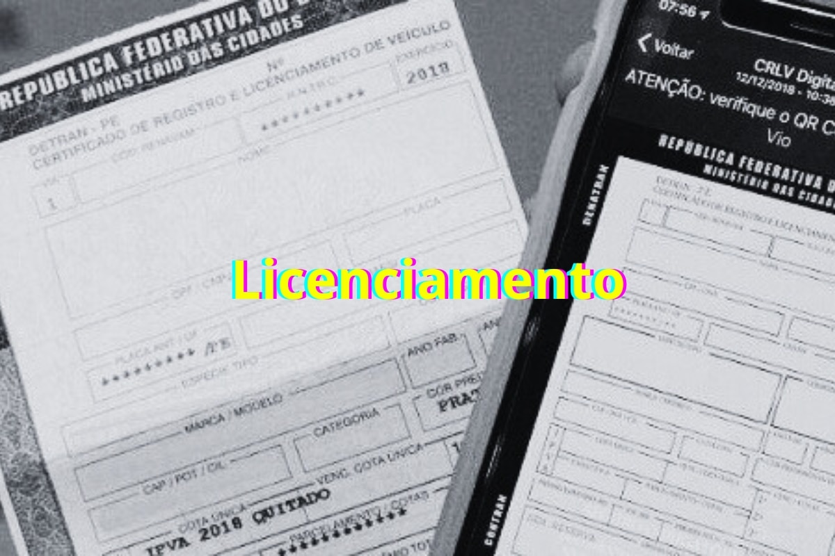 CRLV e documento de licenciamento veicular brasileiro.